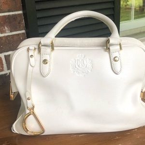 Ralph Lauren optic white dome purse